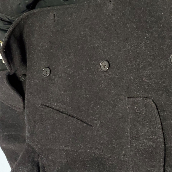 J Crew size Medium charcoal dock peacoat wool/cashmere blend with thinsulate - Picture 5 of 5